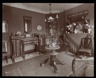 A dining room in the home of Mrs. Elliott